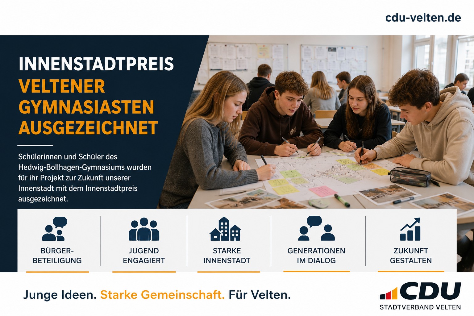 CDU Velten Innenstadtpreis Klassenzimmer Artikelbild