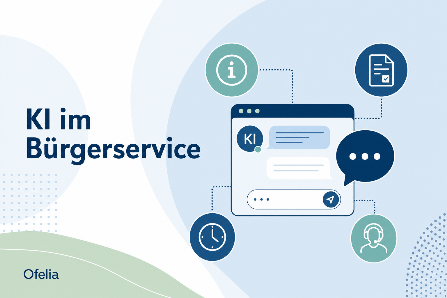 Redaktionelle Grafik zu einem KI-gestützten Chatbot für den digitalen Bürgerservice der Stadt Velten.